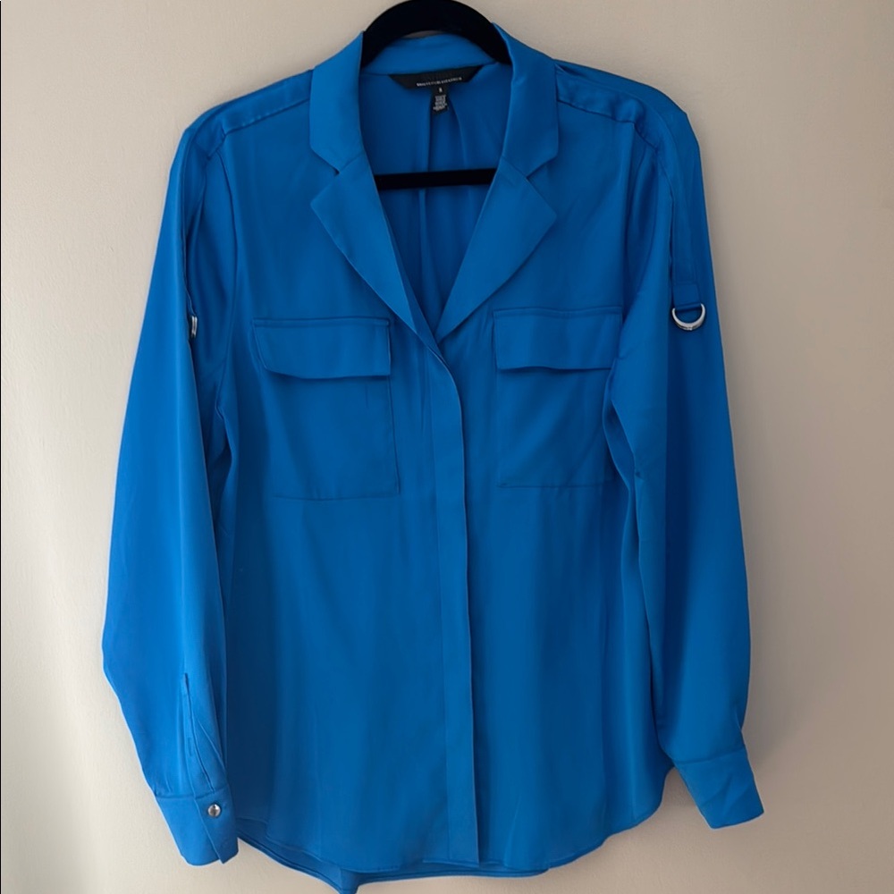 Vibrant Blue Long Sleeve Blouse